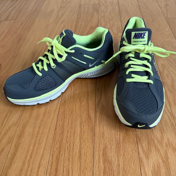 Nike sz 7.5 Gray yellow Anodyne DS‎ Air Running Shoes - Picture 9 of 10